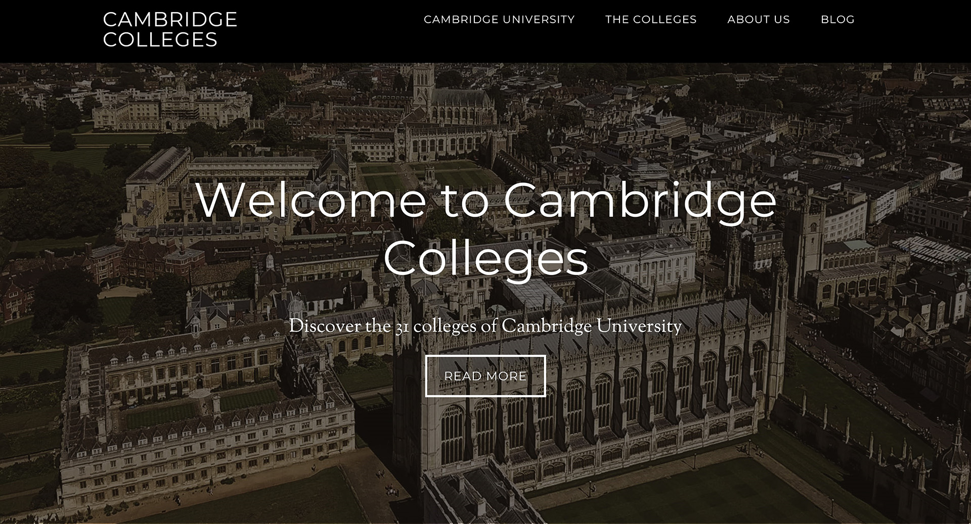 Cambridge Colleges website thumbnail